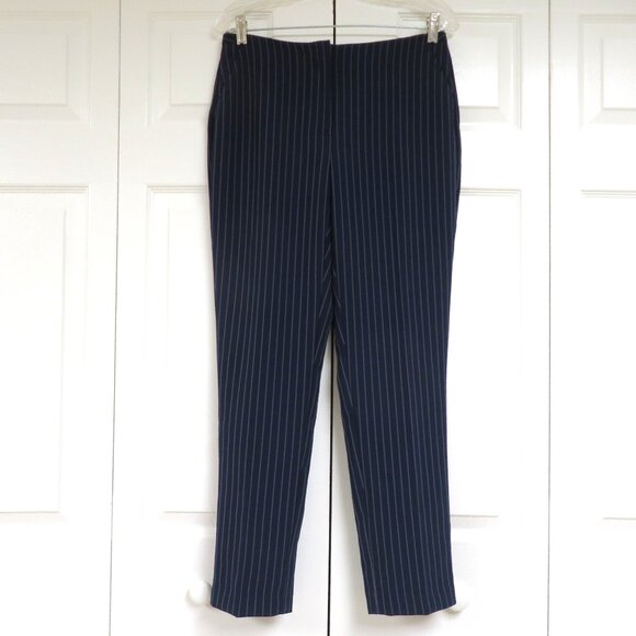 NEW! Chico's Ultimate Fit Pinstripe Ankle Pants Size 4 - Picture 1 of 9